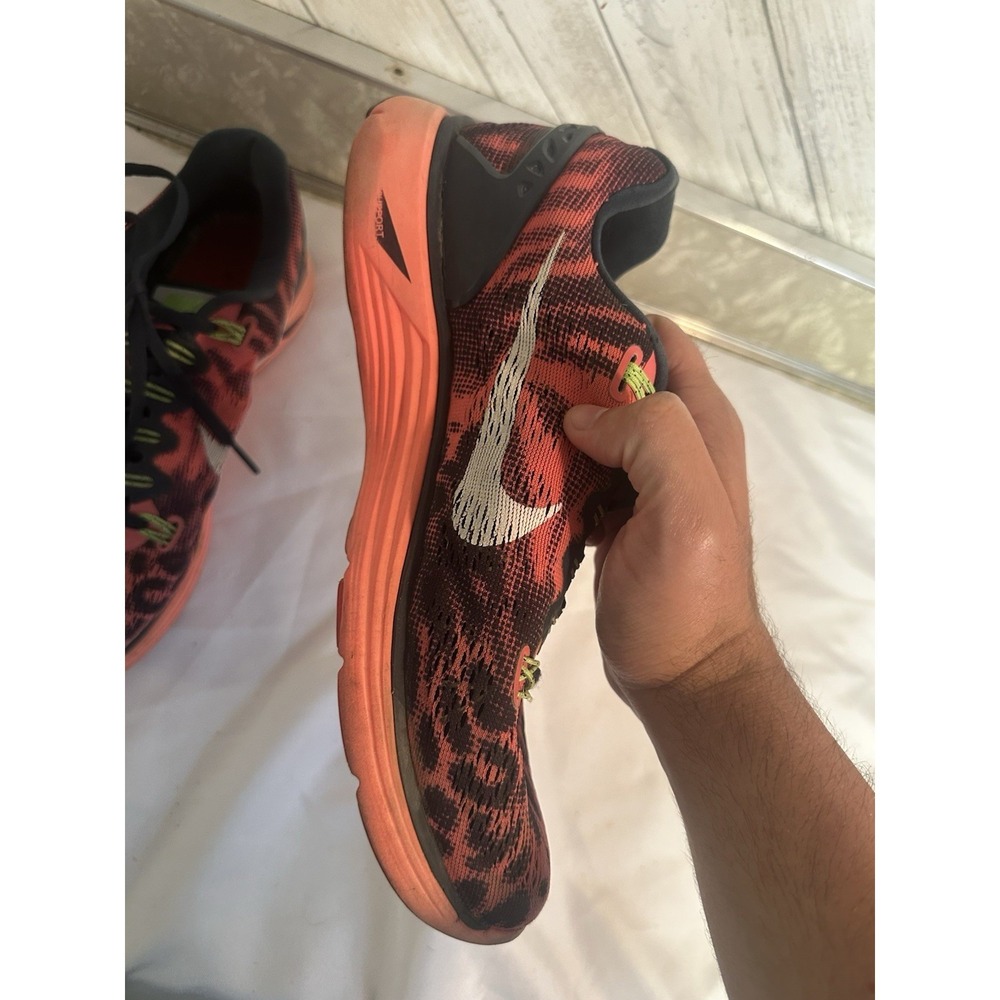 Nike Lunarglide 5 Mens Size 8.5 Shoes Sneakers Atomic Red - Picture 4 of 10